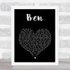 Michael Jackson Ben Black Heart Song Lyric Print