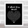 Peabo Bryson & Regina Belle A Whole New World Black Heart Song Lyric Print