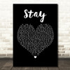 Rihanna ft. Mikky Ekko Stay Black Heart Song Lyric Print