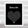 Shawn Mendes & Camila Cabello Señorita Black Heart Song Lyric Print