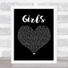 The 1975 Girls Black Heart Song Lyric Print