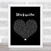 The Pussycat Dolls Stickwitu Black Heart Song Lyric Print