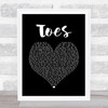 Zac Brown Band Toes Black Heart Song Lyric Print