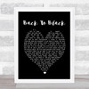 Back To Black Amy Winehouse Black Heart Quote Song Lyric Print