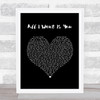 Barry Louis Polisar All I Want Is You Black Heart Song Lyric Print