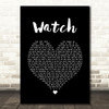 Billie Eilish Watch Black Heart Song Lyric Print