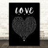 Deaf Havana L.O.V.E Black Heart Song Lyric Print