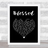 Elton John Blessed Black Heart Song Lyric Print