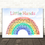 Inland Sky Little Hands Watercolour Rainbow & Clouds Song Lyric Print