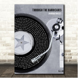Spandau Ballet Through The Barricades Rustic Grey Blue Vinyl Record Song Lyric Print