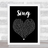 Gary Barlow & The Commonwealth Band Sing Black Heart Song Lyric Print