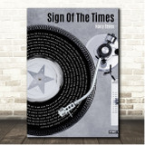 Harry Styles Sign Of The Times Rustic Grey Blue Vinyl Record Song Lyric Print