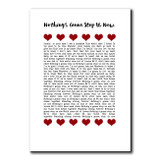 Jefferson Starship Nothing's Gonna Stop Us Now Red Hearts In Row Song Lyric Print