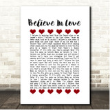 Charlie Worsham Believe In Love Red Hearts In Row Song Lyric Print