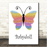 Mariah Carey Babydoll Rainbow Butterfly Song Lyric Print