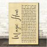 Cast Magic Hour Rustic Script Song Lyric Print