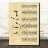 Adele To Be Loved Rustic Script Song Lyric Print