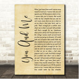 Alice Cooper You And Me Rustic Script Song Lyric Print