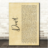 Darius Rucker Dont Rustic Script Song Lyric Print