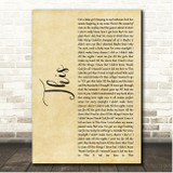 Darius Rucker This Rustic Script Song Lyric Print