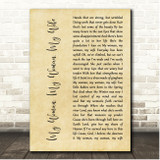 Dean Martin My Woman, My Woman, My Wife Rustic Script Song Lyric Print