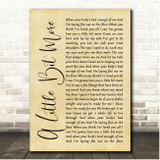 Dr. Hook A Little Bit More Rustic Script Song Lyric Print