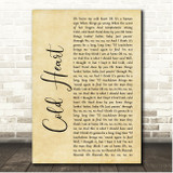 Elton John & Dua Lipa Cold Heart Rustic Script Song Lyric Print
