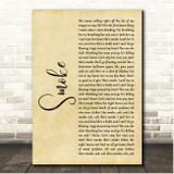 A Thousand Horses Smoke Rustic Script Song Lyric Print