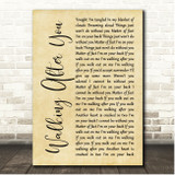 Foo Fighters Walking After You Rustic Script Song Lyric Print