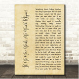 Gruff Rhys If We Were Words (We Would Rhyme) Rustic Script Song Lyric Print