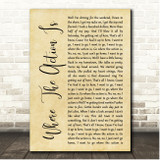 John Cafferty & The Beaver Brown Band Where The Action Is Rustic Script Song Lyric Print