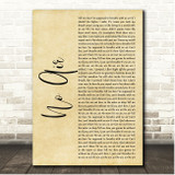 Jordin Sparks & Chris Brown No Air Rustic Script Song Lyric Print