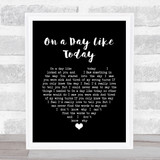 Keane On a Day Like Today Black Heart Song Lyric Print
