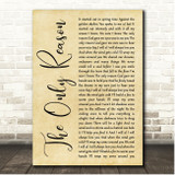 JP Cooper The Only Reason Rustic Script Song Lyric Print