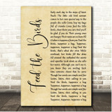 Julie Andrews Mary Poppins Feed the Birds Rustic Script Song Lyric Print