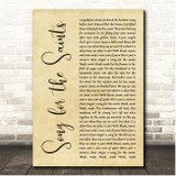 Kenny Chesney Song for the Saints Rustic Script Song Lyric Print