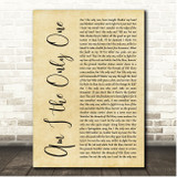 Aaron Lewis Am I the Only One Rustic Script Song Lyric Print