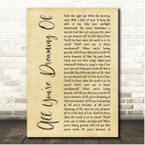 Liam Gallagher All You're Dreaming Of Rustic Script Song Lyric Print