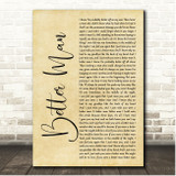 Little Big Town Better Man Rustic Script Song Lyric Print