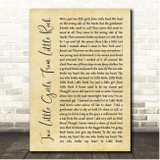 Marilyn Monroe Two Little Girls From Little Rock Rustic Script Song Lyric Print