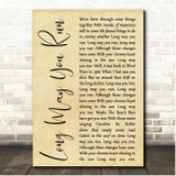 Neil Young Long May You Run Rustic Script Song Lyric Print
