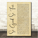 O.A.R. So Good So Far Rustic Script Song Lyric Print