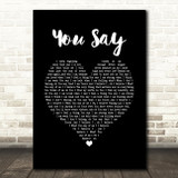 Lauren Daigle You Say Black Heart Song Lyric Print