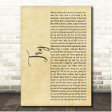 P!Nk Try Rustic Script Song Lyric Print