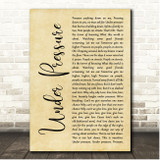 Queen & David Bowie Under Pressure Rustic Script Song Lyric Print