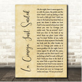 Ryan Adams La Cienega Just Smiled Rustic Script Song Lyric Print
