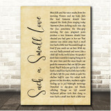 Scott Walker Such a Small Love Rustic Script Song Lyric Print