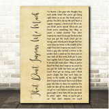Shania Twain That Don't Impress Me Much Rustic Script Song Lyric Print
