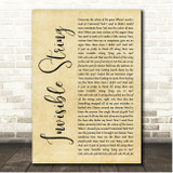 Taylor Swift Invisible String Rustic Script Song Lyric Print