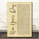 Taylor Swift New Years Day Rustic Script Song Lyric Print